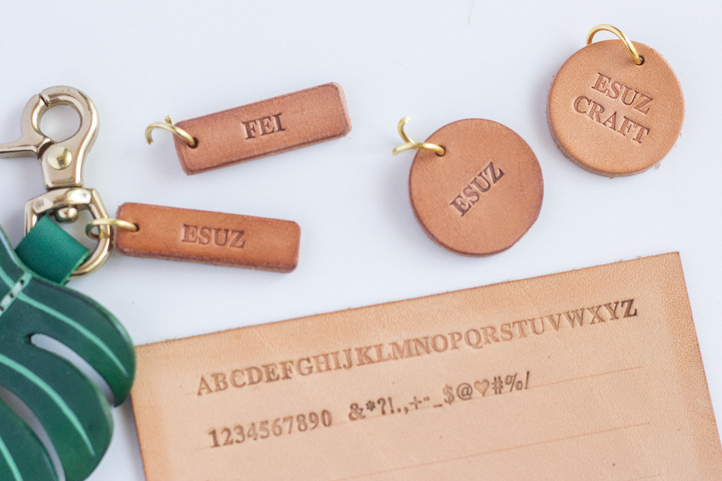 Anthurium Clarinervium Leather Bag Charm