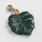 Monstera Deliciosa Leather Bag Charm