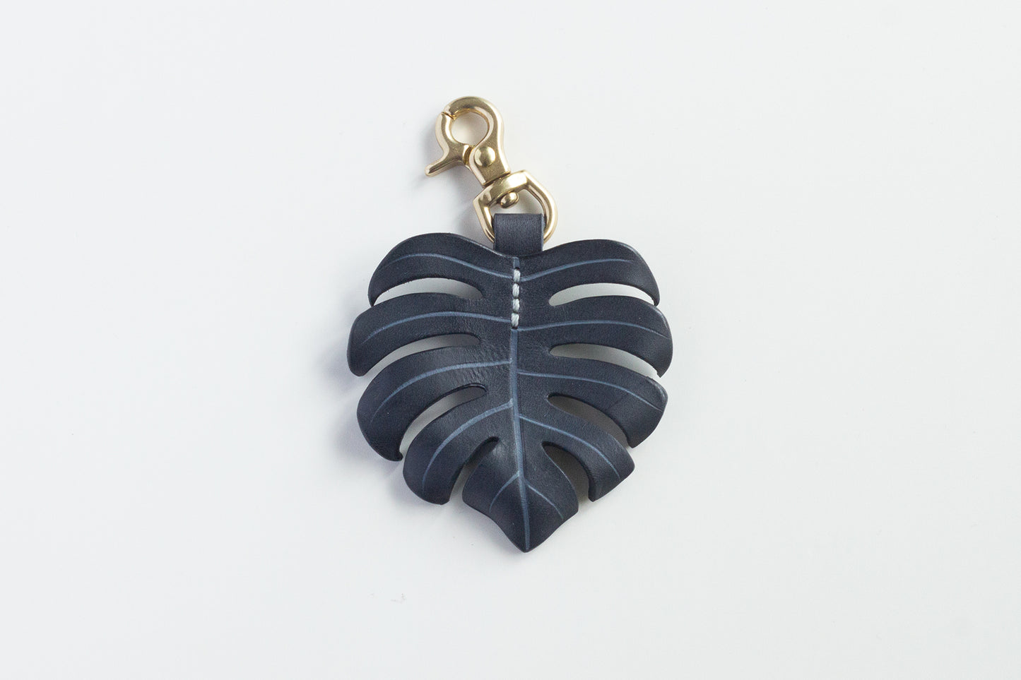 Monstera Deliciosa Leather Bag Charm