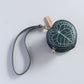 Anthurium Clarinervium Leather Coin Pouch Charm with Zip Closure