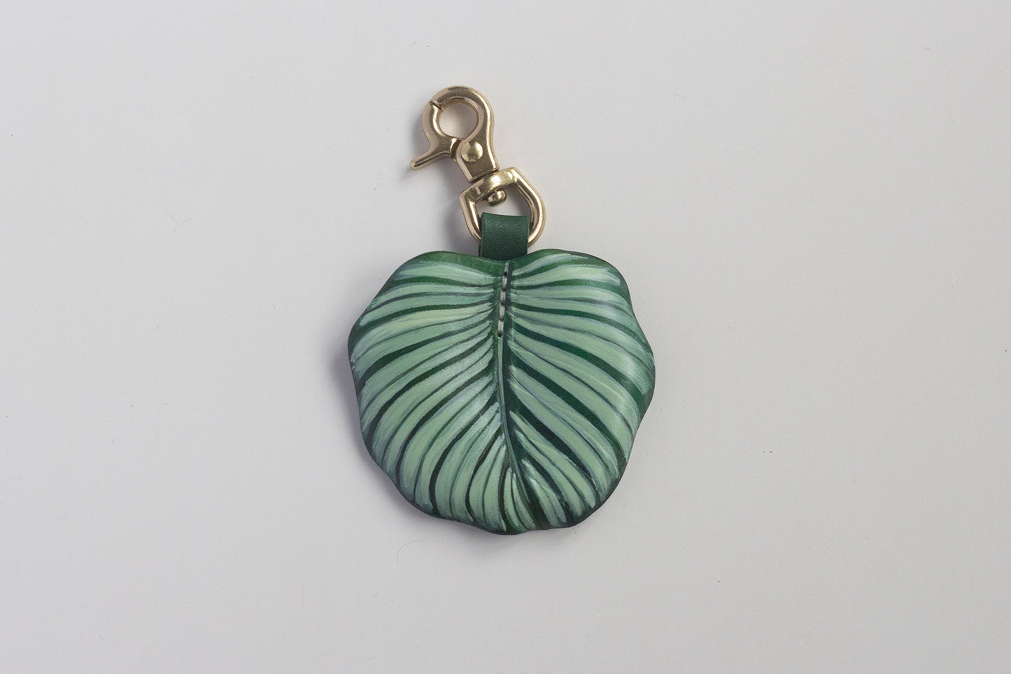 Calathea Orbifolia Leather Bag Charm