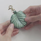 Calathea Orbifolia Leather Bag Charm