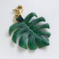 Monstera Deliciosa Leather Bag Charm