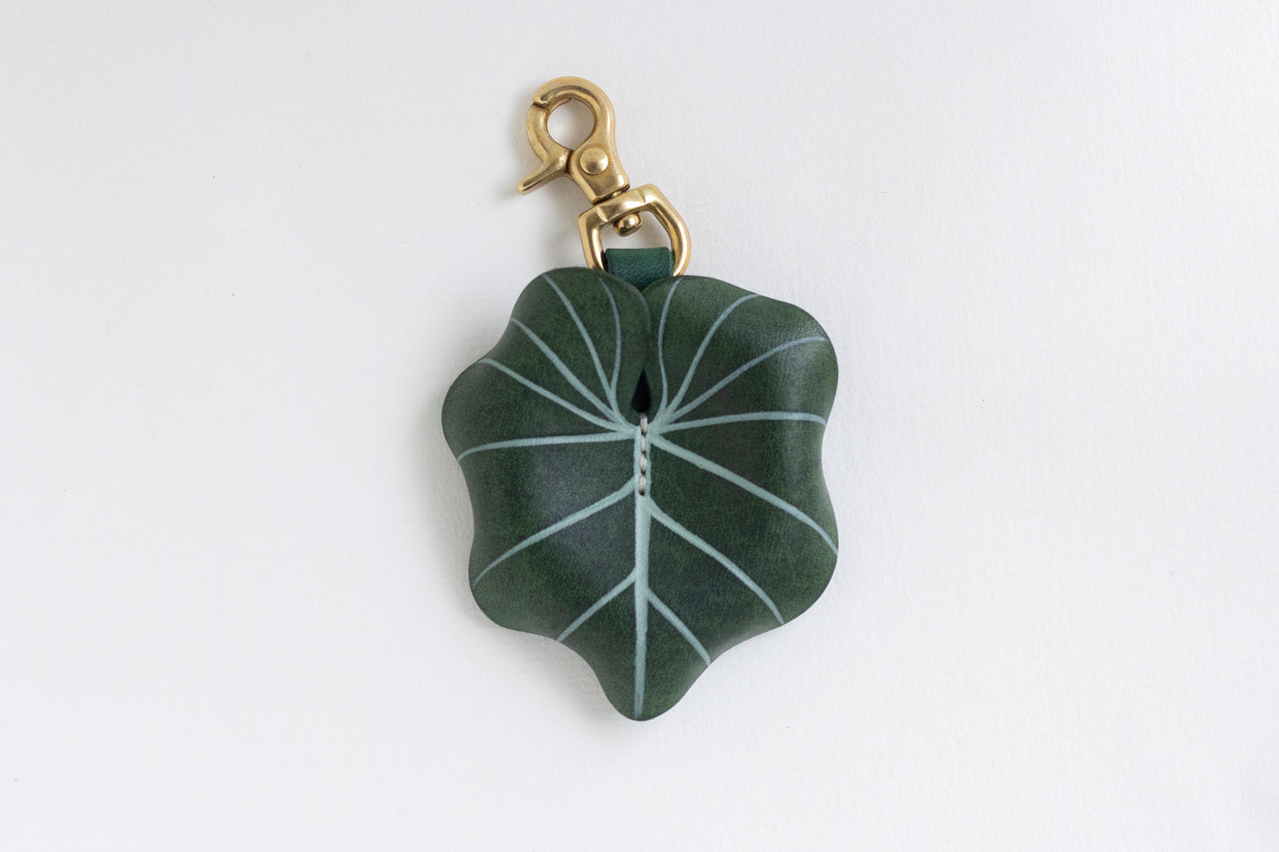 Philodendron Gloriosum Leather Bag Charm