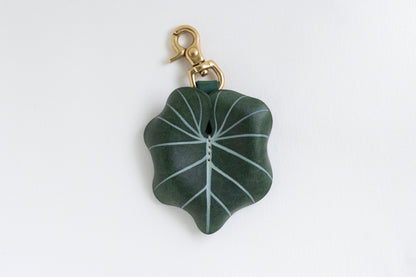 Philodendron Gloriosum Leather Bag Charm