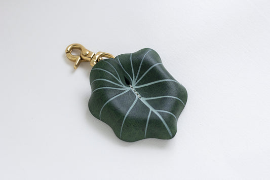 Philodendron Gloriosum Leather Bag Charm