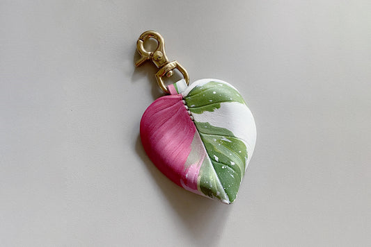 Philodendron White Princess Leather Bag Charm