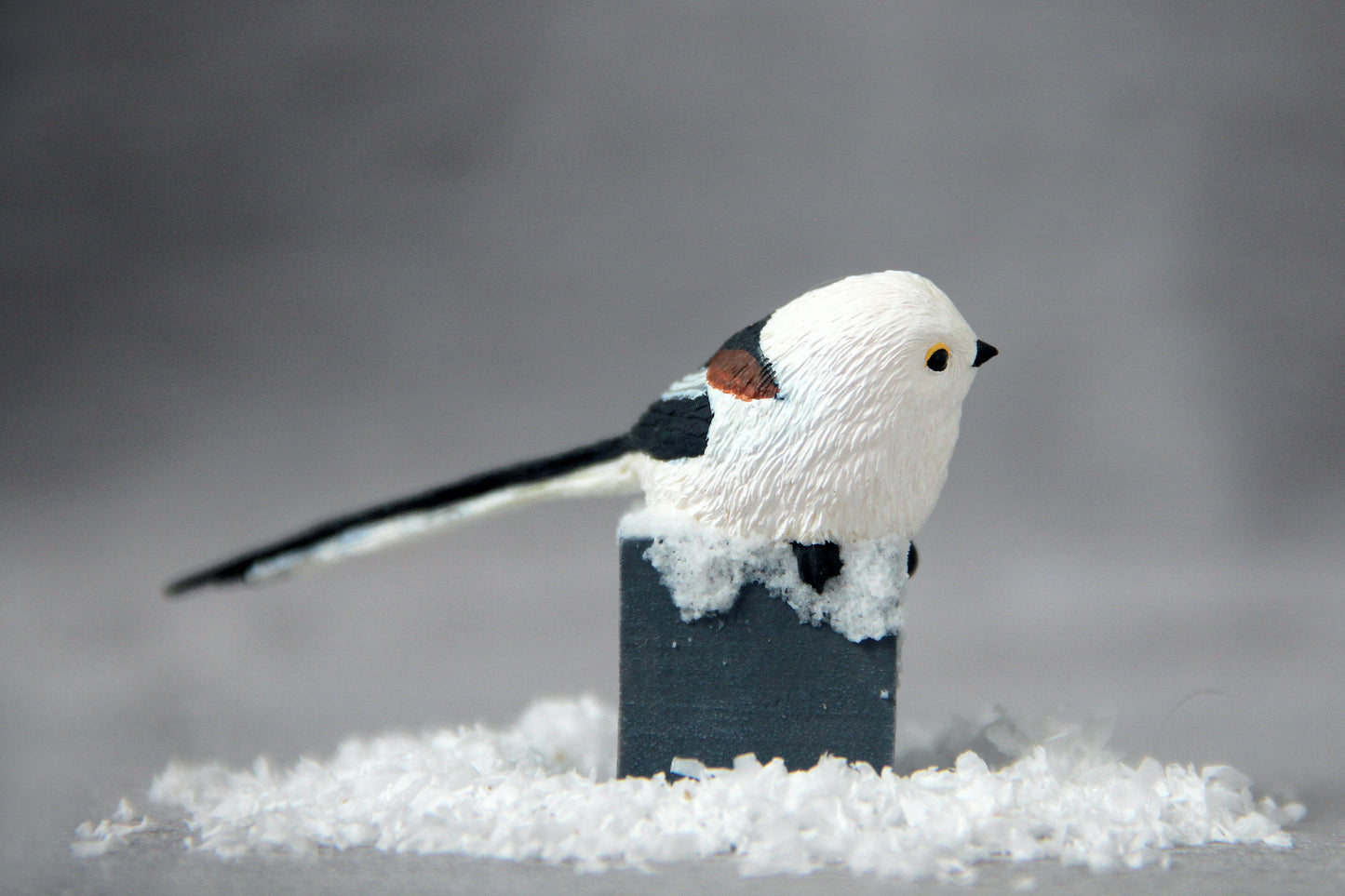 Silver Throated Bushtit Figurine