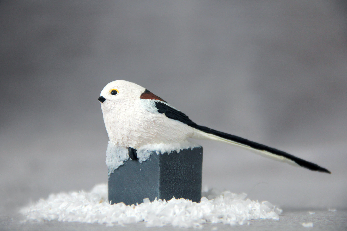 Silver Throated Bushtit Figurine