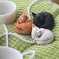 Cat in Teacup Figurine - White