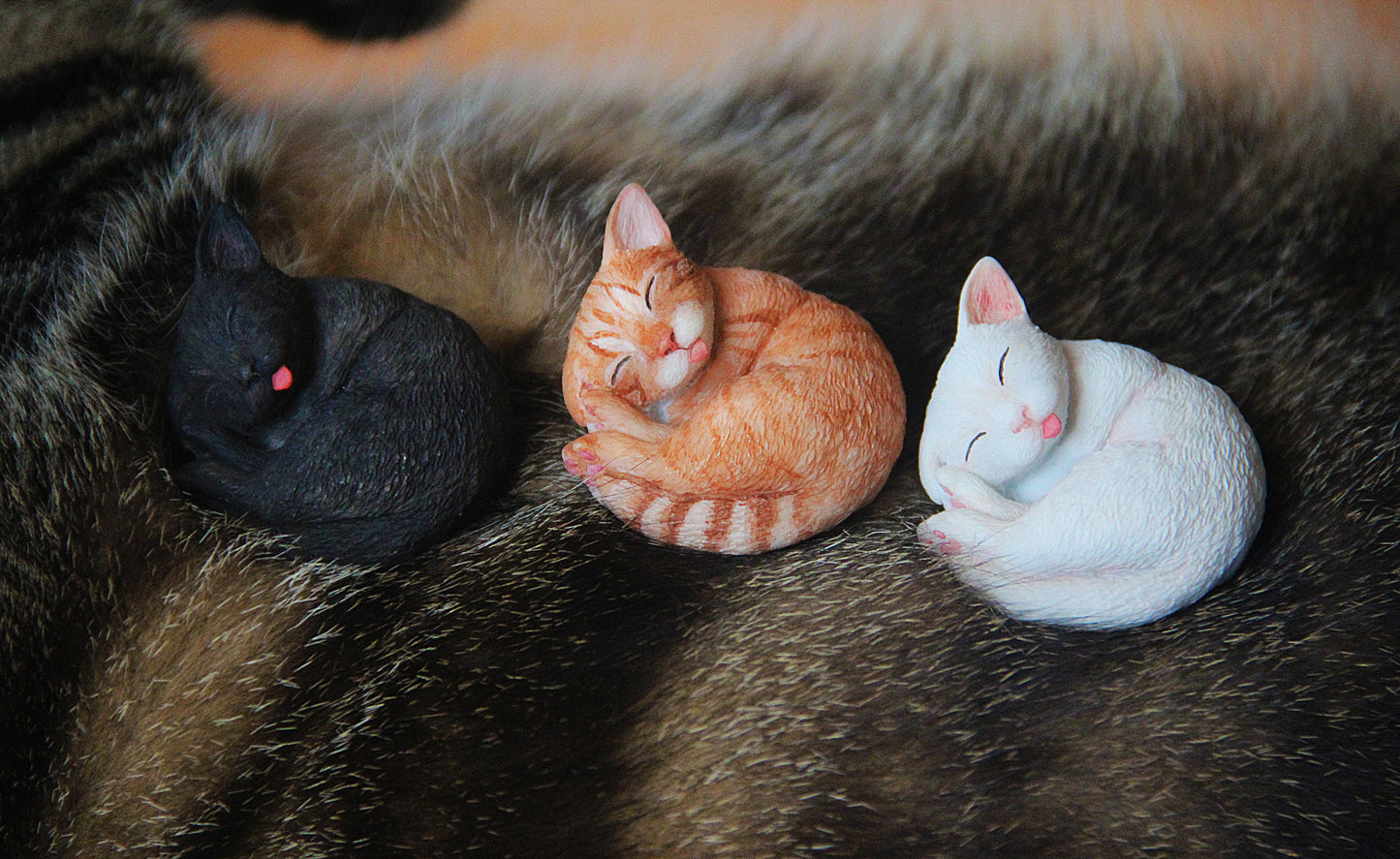 Cat in Teacup Figurine - Orange Tabby