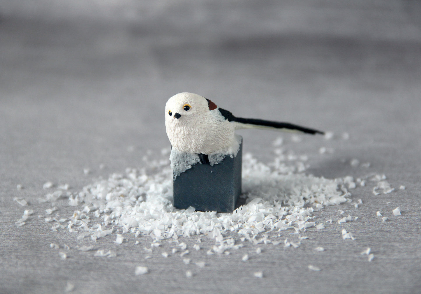 Silver Throated Bushtit Figurine