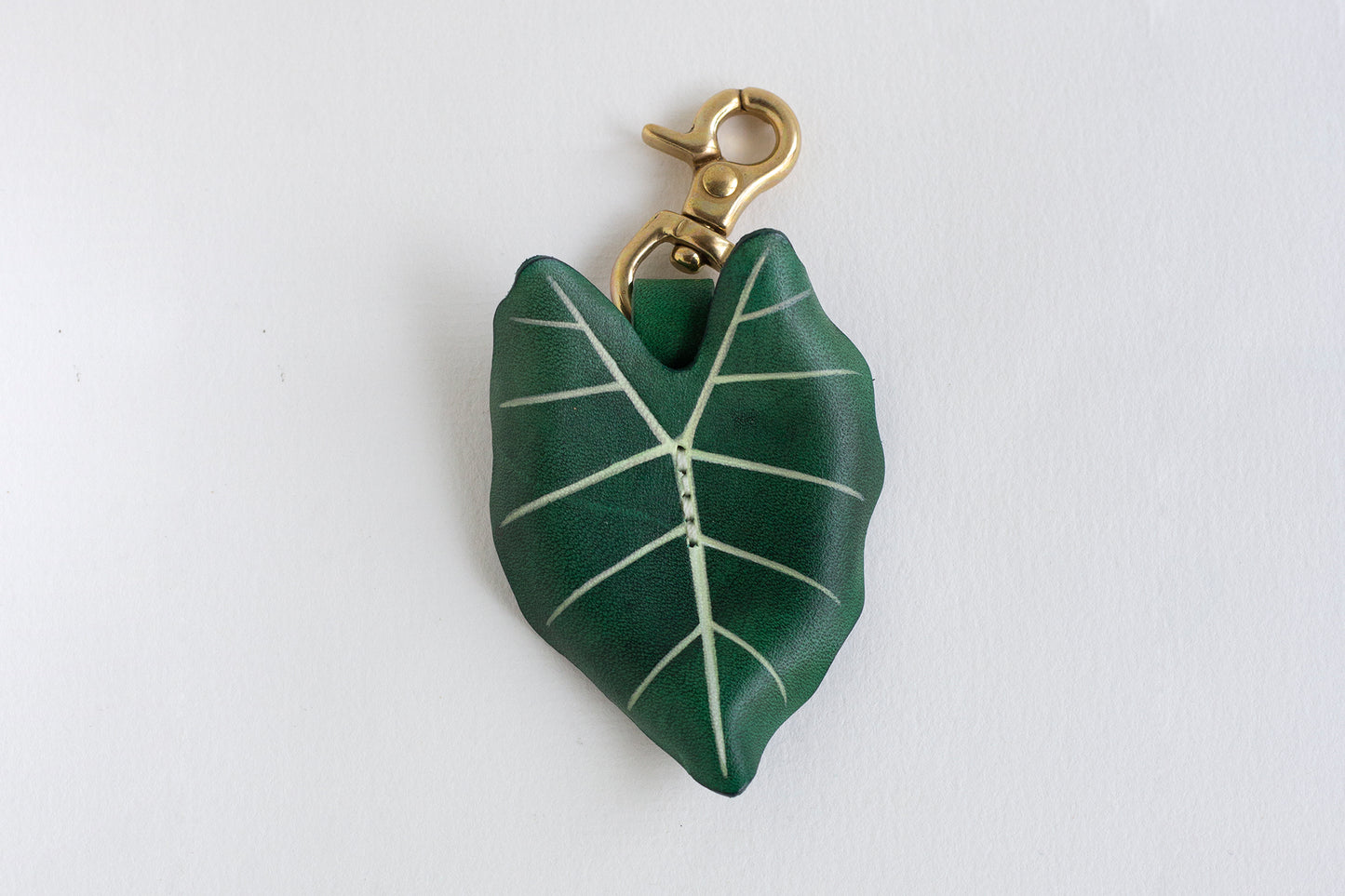 Alocasia Micholitziana Leather Bag Charm