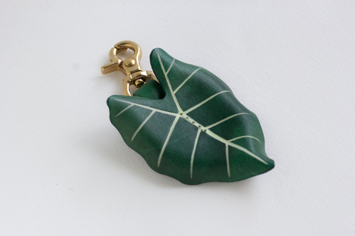 Alocasia Micholitziana Leather Bag Charm