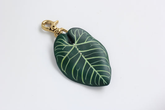 Anthurium Regale Leather Bag Charm