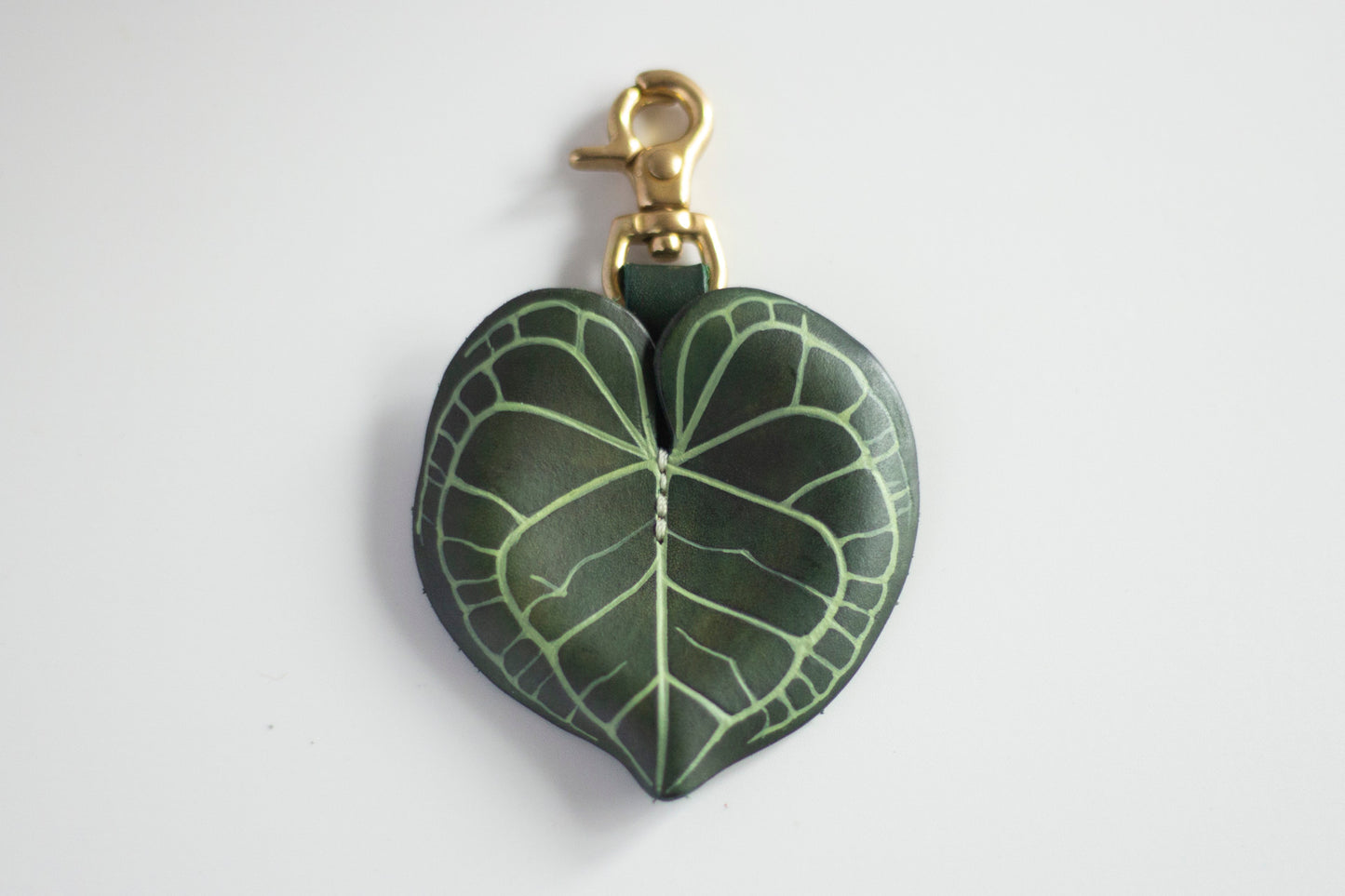 Anthurium Clarinervium Leather Bag Charm