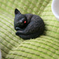 Cat in Teacup Figurine - Black