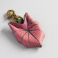 Strawberry Star Pink Caladiums Leather Bag Charm