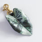 Alocasia Macrorrhiza Variegated Leather Bag Charm