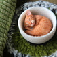 Cat in Teacup Figurine - Orange Tabby