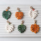 Monstera Deliciosa Leather Bag Charm