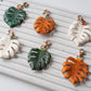 Monstera Deliciosa Leather Bag Charm